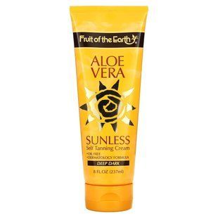 Fruit of the Earth, Aloe Vera Sunless Self Tanning Cream, Deep Dark, 8 fl oz (237 ml) купить в Киеве и Украине