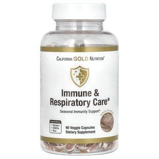 Комплекс для иммунитета и дихальнои системы California Gold Nutrition (Immune & Respiratory) 90 растительных капсул купить в Киеве и Украине