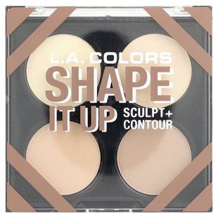 L.A. Colors, Sculpt + Contour, 4-Color Contour Palette, CFP638 Shape It Up , 0.49 oz (14 g)