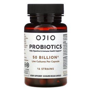 Probiotics, Ojio, 50 billion, 30 delayed-release capsules