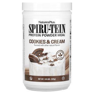 NaturesPlus, Spiru-Tein, Protein Powder Meal, Cookies & Cream, 1.15 lbs (525 g) купить в Киеве и Украине