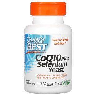 Doctor's Best, селеновые дрожжи с CoQ10, 45 растительных капсул купить в Киеве и Украине