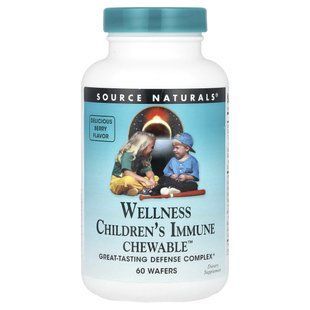 Детские иммунные жевательные витамины, Children's Immune Gummy Vitamins, Wellness, Source Naturals, 60 пластинок купить в Киеве и Украине