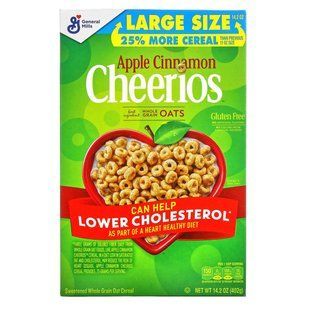 General Mills, Cheerios с яблоком и корицей, без глютена, 14,2 унции (402 г) купить в Киеве и Украине