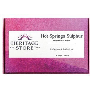 Мыло ручной работы с серой из горячих источников, Heritage Store, 3,5 унции (100 г) купить в Киеве и Украине