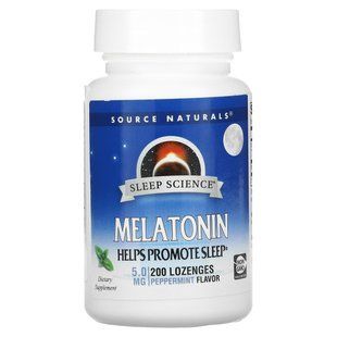 Мелатонин защита сна Source Naturals (Melatonin) со вкусом мяты 5 мг 200 леденцов купить в Киеве и Украине