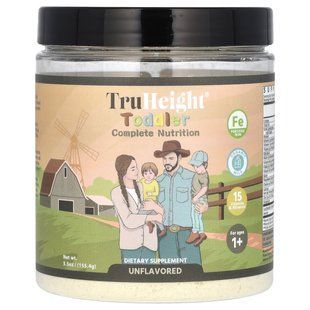TruHeight, Toddler Complete Nutrition, Ages 1+, Unflavored, 5.5 oz (155.4 g)