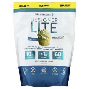 Designer Wellness, Designer Lite&reg;, порошок из растительного и сывороточного протеина, со вкусом ванильного кекса, 720 г (1,6 фунта) купить в Киеве и Украине