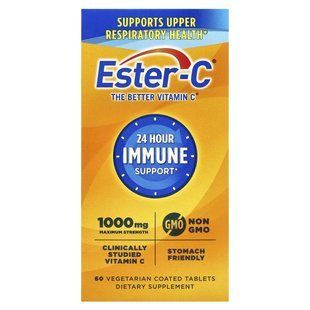 EsterC, 24 Hour Immune Support, 60 Vegetarian Coated Tablets