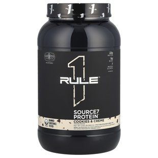 Rule One Proteins, Source7 Protein Powder Drink Mix, Cookies & Creme, 2.03 lb (920 g) купить в Киеве и Украине