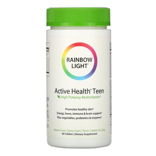 Мультивитамины для подростков Rainbow Light (Active Health Teen Multivitamin) 90 таблеток купить в Киеве и Украине