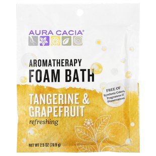 Пена-ароматерапия для ванн, освежающий мандарин и грейпфрут, Aura Cacia, 2.5 унции (70.9 г) купить в Киеве и Украине