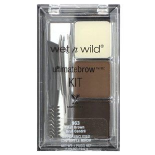 wet n wild, набір для брів Ultimate, 963 попелясто-каштановий, 2,5 г (0,09 унції)