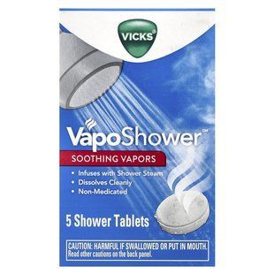 Vicks, VapoShower, успокаивающие пары`` 5 таблеток для душа