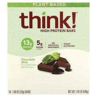 Think !, High Protein Bars, Chocolate Mint, 10 Bars, 1.86 oz (53 g) Each купить в Киеве и Украине