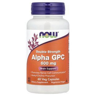 Альфа-ГФХ NOW Foods (Alpha GPC) 600 мг 60 вегетаріанських капсул