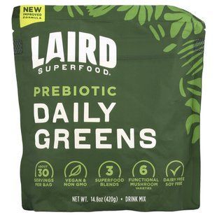 Laird Superfood, Prebiotic Daily Greens, 14.8 oz (420 g) купить в Киеве и Украине