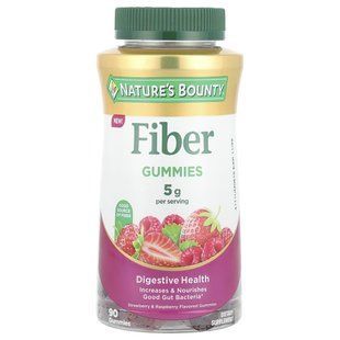 Nature's Bounty, Fiber Gummies, Strawberry & Raspberry, 90 Gummies купить в Киеве и Украине