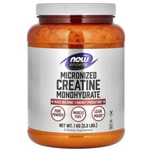 NOW Foods, Sports, Micronized Creatine Monohydrate, 2.2 lbs (1 kg) купить в Киеве и Украине
