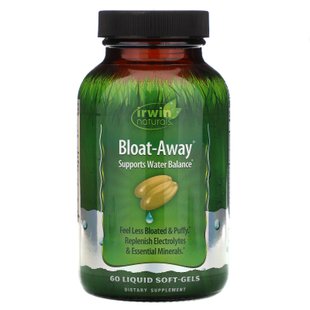 Bloat-Away, диуретик, Irwin Naturals, 60 жидких гелевых капсул купить в Киеве и Украине