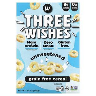 Three Wishes, Grain Free Cereal, Unsweetened, 8.6 oz (245 g) купить в Киеве и Украине