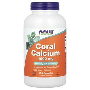 Кораловий кальцій Now Foods (Coral Calcium) 1000 мг 250 капсул