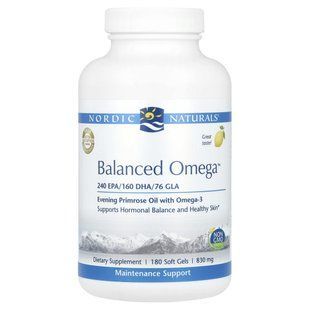 Сбалансированная омега лимон Nordic Naturals (Balanced Omega) 830 мг 180 капсул купить в Киеве и Украине