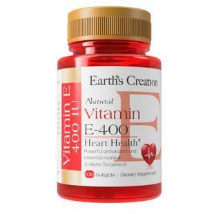Витамин Е Earth`s Creation (Vitamin E) 400 МЕ 100 капсул купить в Киеве и Украине