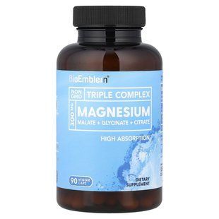 BioEmblem, Triple Complex Magnesium, 90 Veggie Caps (150 mg per Capsule) купить в Киеве и Украине