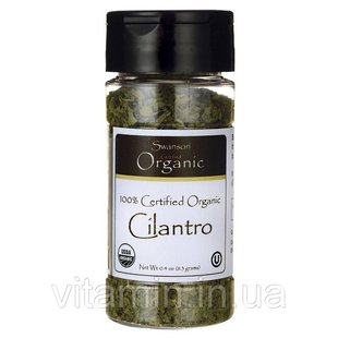 100% сертифицированная органическая кинза, 100% Certified Organic Cilantro, Swanson, 11.3 грам купить в Киеве и Украине