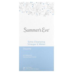 Summer's Eve, Douche, Extra Cleansing, Vinegar & Water, 2 Units, 4.5 fl oz (133 ml) Each купить в Киеве и Украине