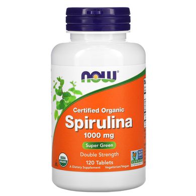 Спіруліна Now Foods (Spirulina) 1000 мг 120 таблеток