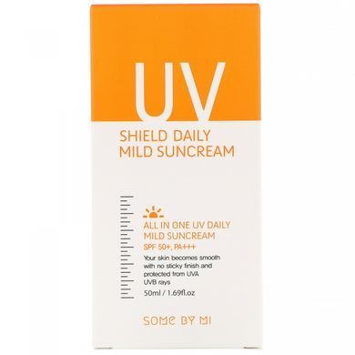 Дневной мягкий солнцезащитный крем UV Shield, SPF 50+ PA +++, Some By Mi, 1.69 жидких унций (50 мл) купить в Киеве и Украине