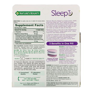 Вітаміни для сну, Sleep-3, Nature's Bounty, 60 таблеток