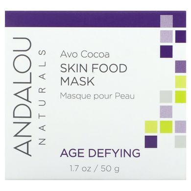 Поживна маска для обличчя з какао і авокадо, Andalou Naturals, 17 рідких унцій (50 мл)