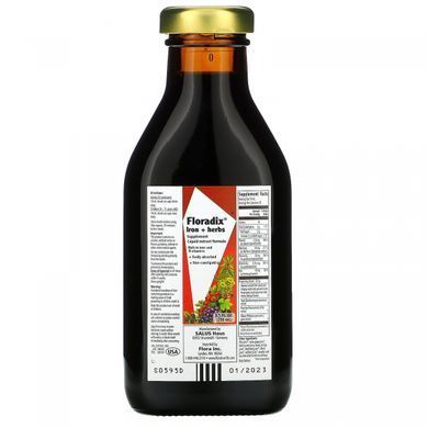 Флорадікс (Floradix), залізо + лікарські трави, рідкий екстракт, Flora, 8,5 рідких унцій (250 мл)