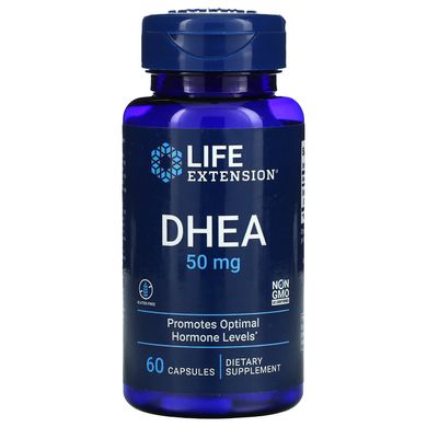 ДГЕА (дегідроепіандростерон), DHEA, Life Extension, 50 мг, 60 капсул