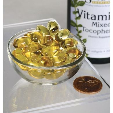 Вітамін E, Vitamin E Mixed Tocopherols, Swanson, 200 МО, 250 капсул
