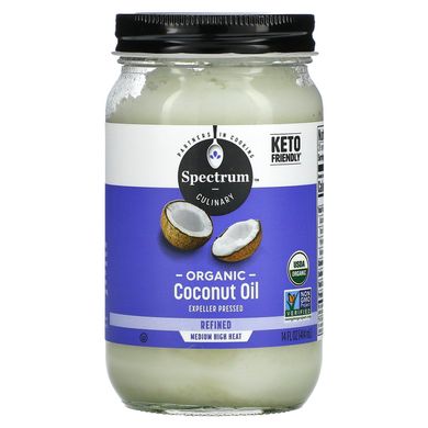 Кокосове масло органічне очищене Spectrum Culinary (Coconut Oil) 414 мл