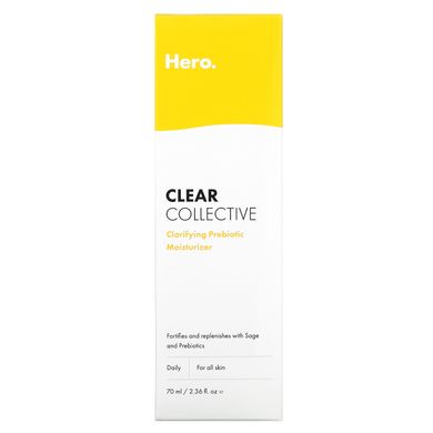 Hero Cosmetics, Clear Collective, очищающий увлажняющий крем с пребиотиками, 70 мл (2,36 жидк. Унции) купить в Киеве и Украине