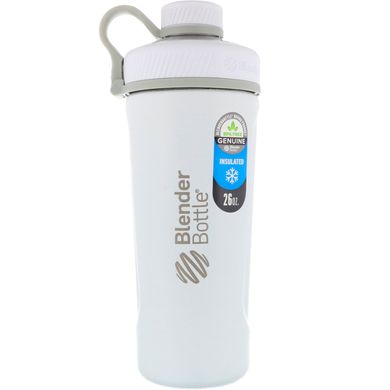 Пляшка-блендер нержавіюча сталь з термозащитним покриттям матова біла Blender Bottle 770 мл