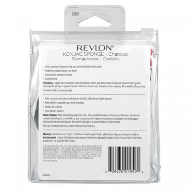 Revlon, Губка с конжаком для лица, очищение и осветление, древесный уголь, 1 губка купить в Киеве и Украине