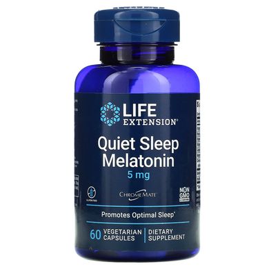 Мелатонин, Quiet Sleep, Melatonin, Life Extension, 5 мг, 60 вегетарианских капсул купить в Киеве и Украине