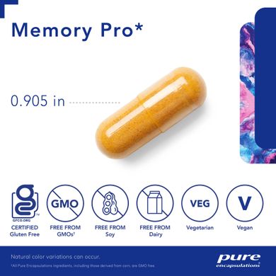 Вітаміни для мозку та пам'яті Pure Encapsulations (Memory Pro) 180 капсул