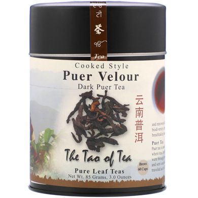 Пуер велюр в приготованому стилі, чорний чай пуер, The Tao of Tea, 85 г