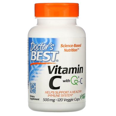 Вітамін C, Vitamin C with Quali-C, Doctor's Best, 500 мг, 120 вегетаріанських капсул