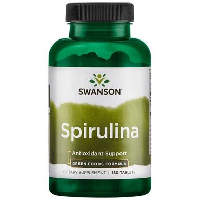Спіруліна, Spirulina, Swanson, 500 мг, 180 таблеток
