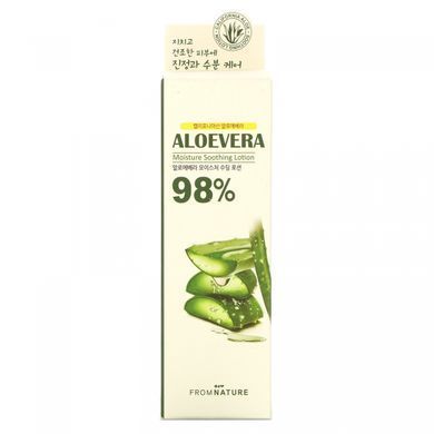 Алоэ Вера, 98% Увлажняющий успокаивающий лосьон, Aloe Vera, 98% Moisture Soothing Lotion, FromNature, 125 мл купить в Киеве и Украине