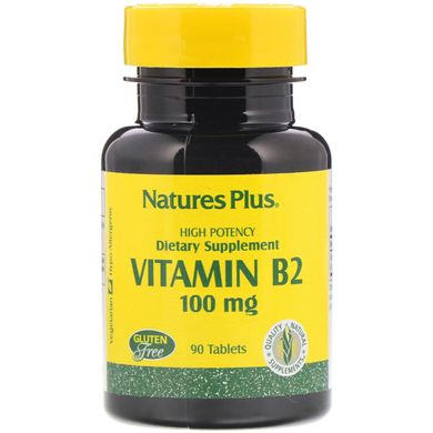 Рибофлавин витамин B2 Nature's Plus (Riboflavin Vitamin B2) 100 мг 90 таблеток купить в Киеве и Украине