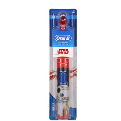 Дитяча акумуляторна зубна щітка, м'яка, зоряні війни, Kids, Battery Toothbrush, Soft, Star Wars, Oral-B, 1 зубна щітка